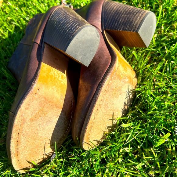 Rag & Bone Heel Ankle Boots Chocolate Size 39 - Picture 3 of 6